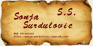 Sonja Surdulović vizit kartica